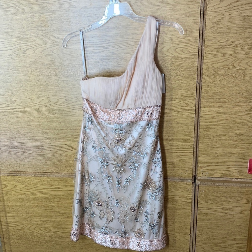 GORGEOUS SUE WONG ONE SHOULDER DRESS Sz 4